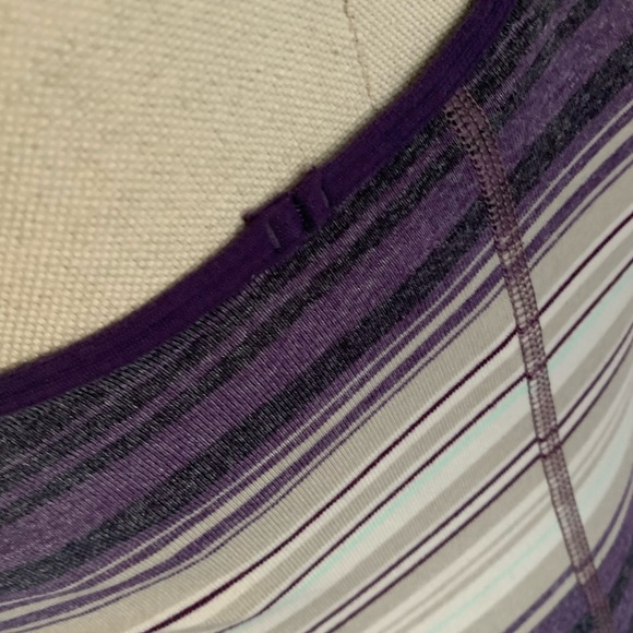 LULULEMON RACERBACK STRIPPED TANK TOP. PURPLE. SIZE 4. EUC. - Picture 16 of 16